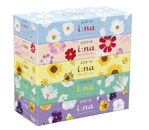 Set 5 hộp khăn giấy Ina 150 tờ x 5