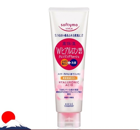 Sữa rửa mặt Kose Softymo 190g (Hồng-Hyaluronic)