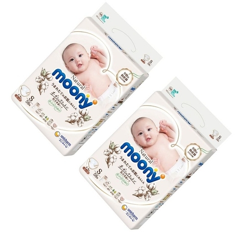 Bỉm cao cấp Moony Natural Organic dán S58 cho bé từ 4-8kg
