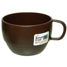 Cốc nhựa thấp Inomata 350ml - màu nâu