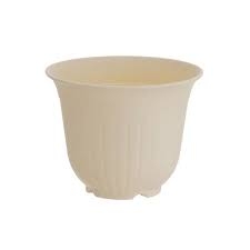 Chậu trồng cây, hoa Yamada 24.2cm -trắng