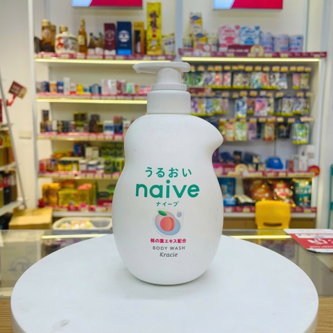 Sữa tắm Kracie Naive dưỡng ẩm chai 530ml (3 mùi) (Đào)