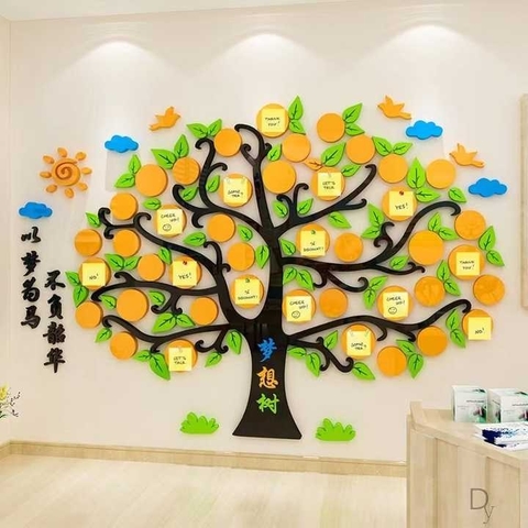 Decor Cây dán ảnh dễ thương (tặng 20 ảnh in lên gỗ)