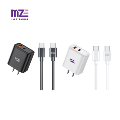 Bộ cáp sạc điện thoại 2 cổng MZE Charge Max I - TypeC To TypeC - PC02