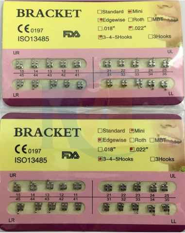 Mắc cài kim loại bracket dạng vỉ