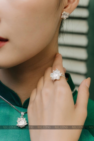 Bộ sản phẩm bạc ta Sen phật âm