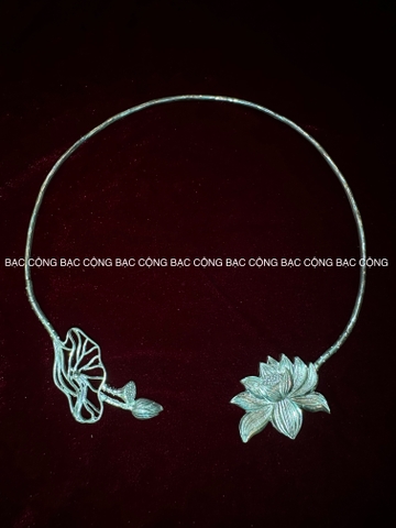 Kiềng Bạc Hoa Sen s99 kiềng cưới