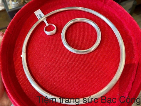 Set kiềng cổ trơn dát mờ đủ size