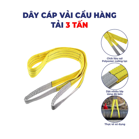 DÂY CÁP VẢI CẨU HÀNG TẢI TRỌNG 3 TẤN