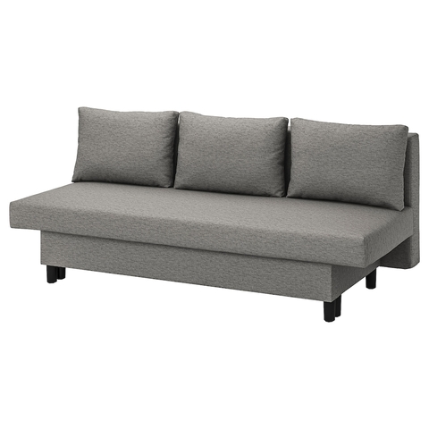 ÄLVDALEN Sleeper sofa, Knisa gray-beige