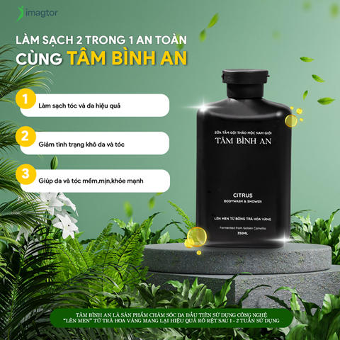 Công dụng sữa tắm gội thảo mộc nam giới Tâm Bình An