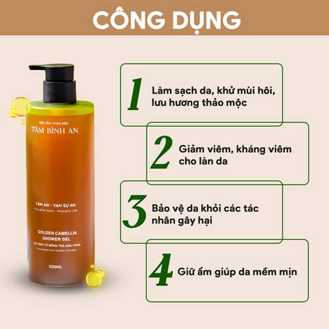 Công dụng của sữa tắm thảo mộc Tâm Bình An