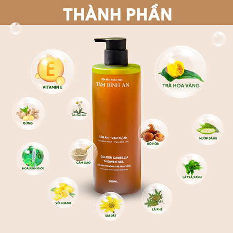 Các thành phần trong sữa tắm thảo mộc tâm bình an