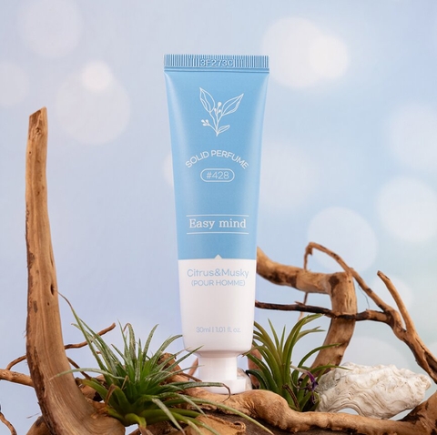 Nước hoa khô dạng sáp Easy Mind hương cam chanh và xạ hương [ Dành cho nam ] - 이지마인드 고체 향수