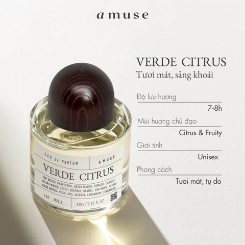 Nước Hoa Amuse Eau De Parfum - Verde Citrus 60ml