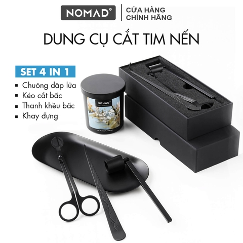 Bộ Dụng Cụ Chăm Sóc Nến Nomad - Set 4 Món Có Hộp Đi Kèm - Tiện Dụng - Đa Năng