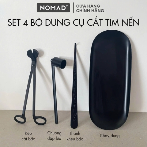 Bộ Dụng Cụ Chăm Sóc Nến Nomad - Set 4 Món Có Hộp Đi Kèm - Tiện Dụng - Đa Năng