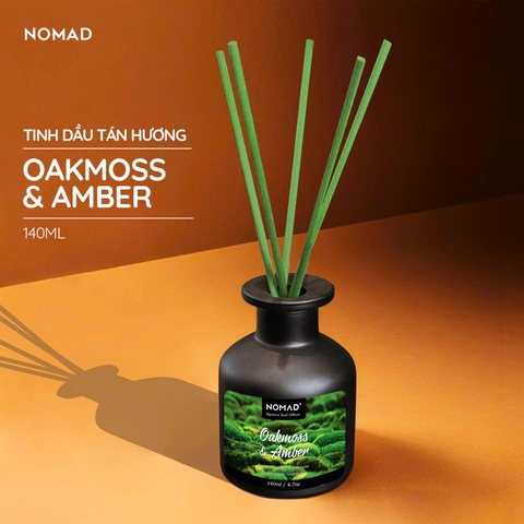 Bộ Tán Hương Que Mây Nomad Reed Diffuser Oakmoss & Amber 140ml