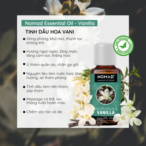Tinh Dầu Vani Nomad Essential Oil Vanilla