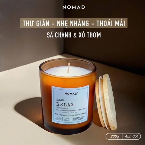 Nến Thơm Nomad Premium Scented Candle 230g - No.01 Relax