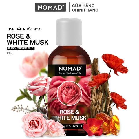 Tinh Dầu Nước Hoa Cô Đặc Nomad Brand Perfume Oils - Rose & White Musk