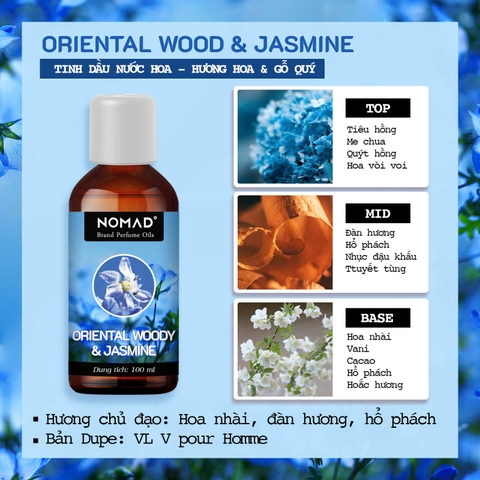 Tinh Dầu Nước Hoa Cô Đặc Nomad Brand Perfume Oils - Oriental Wood & Jasmine