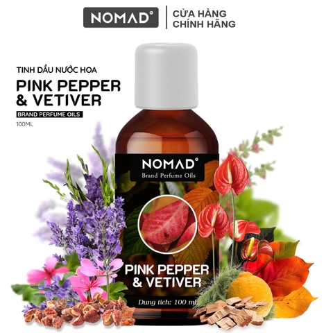 Tinh Dầu Nước Hoa Cô Đặc Nomad Brand Perfume Oils - Pink Pepper & Vetiver