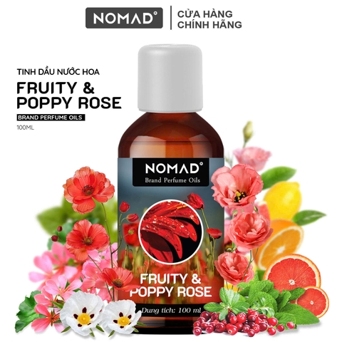 Tinh Dầu Nước Hoa Cô Đặc Nomad Brand Perfume Oils - Fruity & Poppy Rose