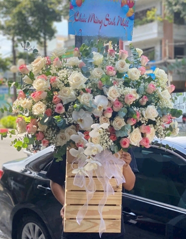 Lẵng hoa Chúc mừng