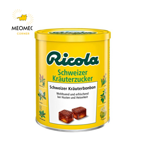 Kẹo Ngậm Thảo Mộc Không Đường Ricola Original Herb Giảm Ho Khàn Hương Tự Nhiên Hộp 250g