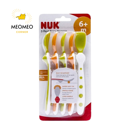 Thìa / Muỗng ăn dặm siêu mềm Nuk cho bé [Tách sét]