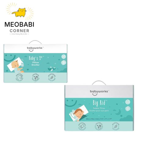 Gối ngủ Babyworks thoáng khí mềm mại cho bé