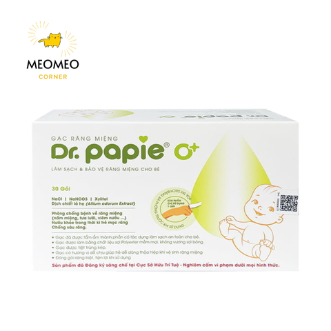 Gạc rơ lưỡi Dr.Papie hộp 30 gói