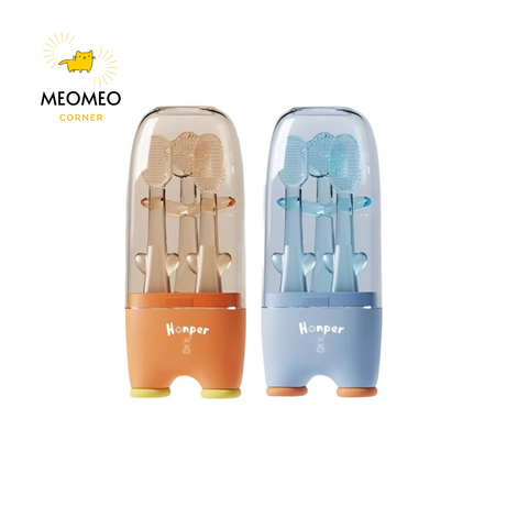 Bộ bàn chải chăm sóc răng miệng 3 in 1 cho bé Honper