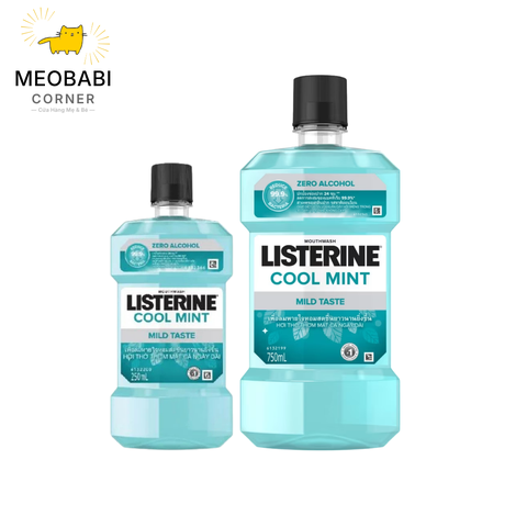 Nước Súc Miệng Diệt Khuẩn LISTERINE® COOL MINT ZERO ALCOHOL