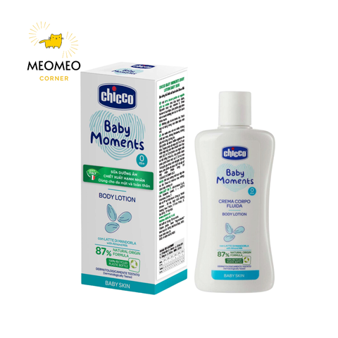 Sữa dưỡng thể chiết xuất Hạnh nhân Chicco Crema Corpo Fluida Body Lotion dành cho bé từ sơ sinh 200ml