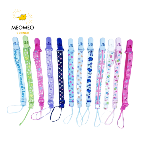 Dây đeo ti giả, gặm nướu cho bé điều chỉnh được độ dài đủ màu