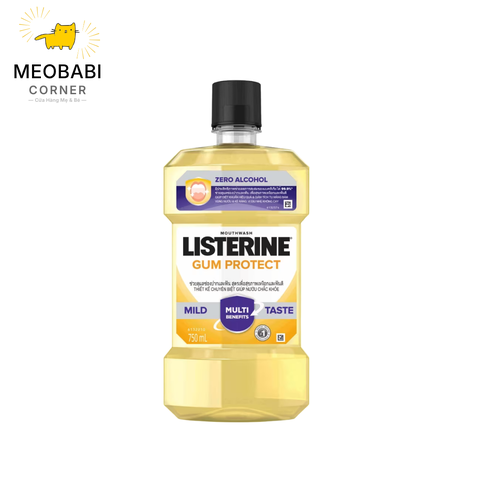 Nước Súc Miệng LISTERINE® Gum Protect Zero Alcohol Gumcare (Gừng) 750ml