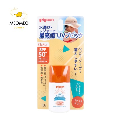 Kem Chống Nắng Cho Bé từ sơ sinh Pigeon SPF50 PA+++ Nhật Bản 18g