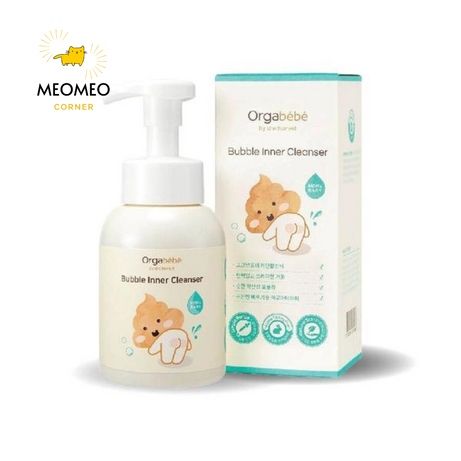 *Dung dịch vệ sinh mông và vùng kín Orgabebe Hàn Quốc chính hãng, dạng bọt, hữu cơ, an toàn cho bé