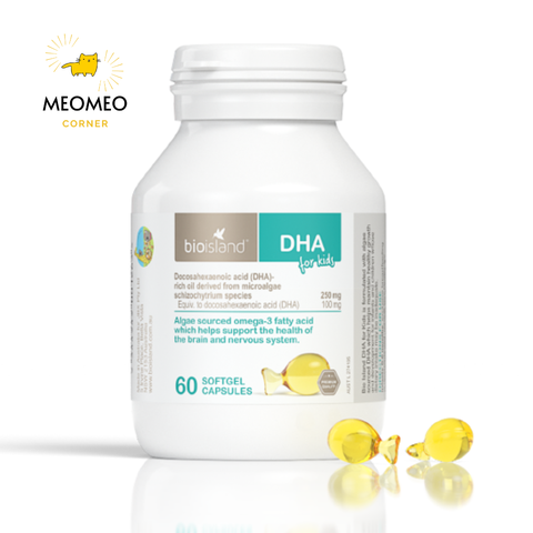 Viên uống bổ sung DHA cho bé Bio Island DHA kid của Úc