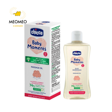Dầu mát-xa chiết xuất Hạt bông Chicco dành cho bé từ sơ sinh 200ml