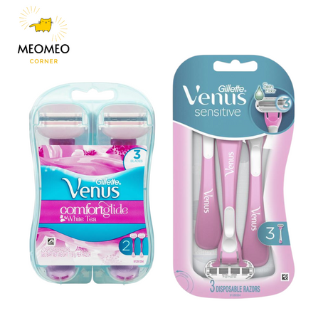 Dao cạo đầu bơ Gillette Venus Spa và đầu nha đam Gillette Venus Sensitive