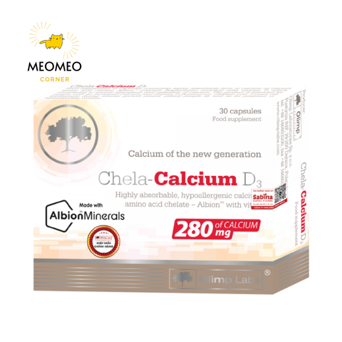 Viên uống Canxi Chela Calcium D3 bổ sung Canxi hữu cơ cho bà bầu và người lớn hộp 30 viên
