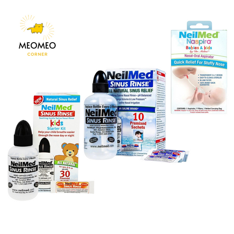 Bộ vệ sinh mũi rửa mũi NeilMed Sinus Rinse Kids Starter Kit cho trẻ em từ 4 -10 tuổi và người lớn