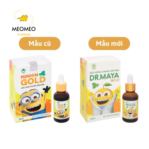Dầu húng chanh lên men Dr Maya Minion Gold hỗ trợ sốt, ho hen,cảm cúm Minion Gold 30ml