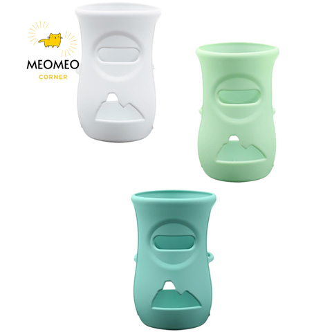 Bọc silicon bảo vệ bình sữa thủy tinh chống rơi vỡ Avent, Moyuum, Ubmom, Lansinoh, Pigeon vỏ silicon