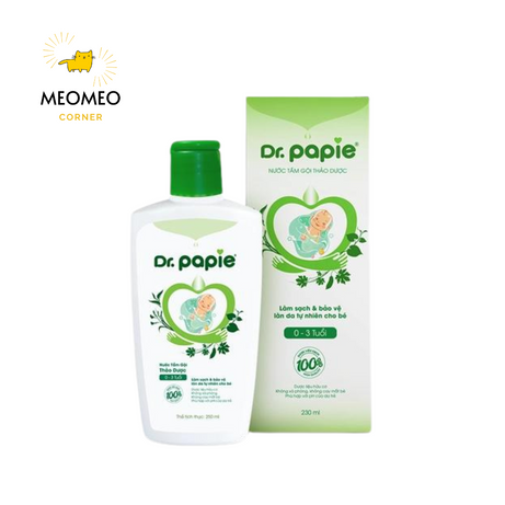 Nước tắm thảo dược Dr.Papie chai 230ml