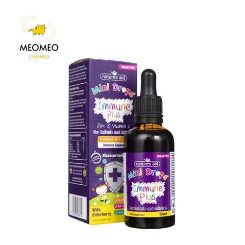 Tăng đề kháng Natures Aid Immune Plus của Anh Quốc cho bé từ 3 tháng đến 5 tuổi 50ml