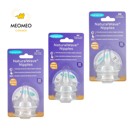 Núm ty thay thế bình sữa Lansinoh của Mỹ